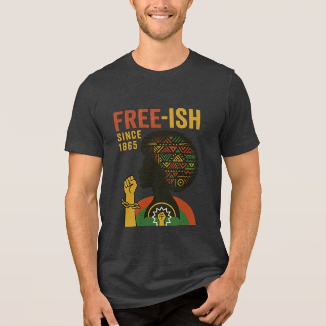 Camiseta Triblenda 10 de junio Día de la Libertad Arte Afrocéntrico (Anverso)