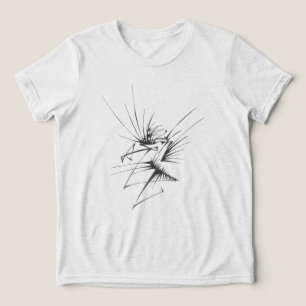 Camiseta Triblenda 114 Arte de Tatuaje Tribal Abstracto Blanco y Negr
