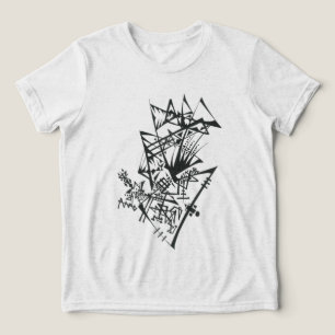 Camiseta Triblenda 12 Arte de Tatuaje Tribal Abstracto Blanco y Negro