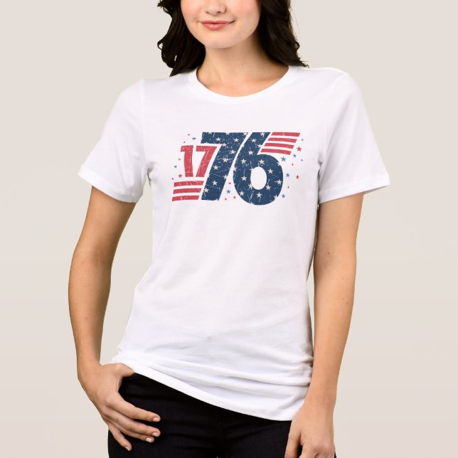 Camiseta Triblenda 1776, Día de la Independencia, 4 de julio (Anverso)