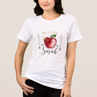 Camiseta Triblenda 1er Grado Sarah Apple Lápiz Regreso a clases