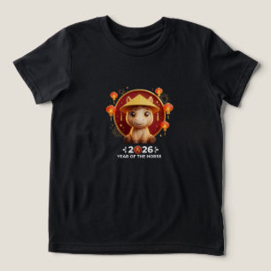 Camiseta Triblenda 2026 Año del Caballo, Chibi Caballo Año Nuevo Chin