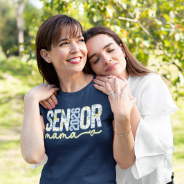 Camiseta Triblenda 2026 Senior Mama Blue and Yellow Floral Mother 