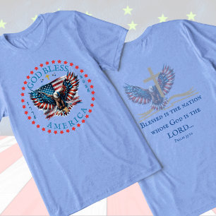 Camiseta Triblenda 250º aniversario de EE. UU. Dios bendiga a América