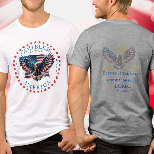 Camiseta Triblenda 250º aniversario de EE. UU. Dios bendiga a América