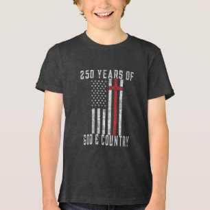 Camiseta Triblenda 250 Años de Diseño Patriótico Dios y País