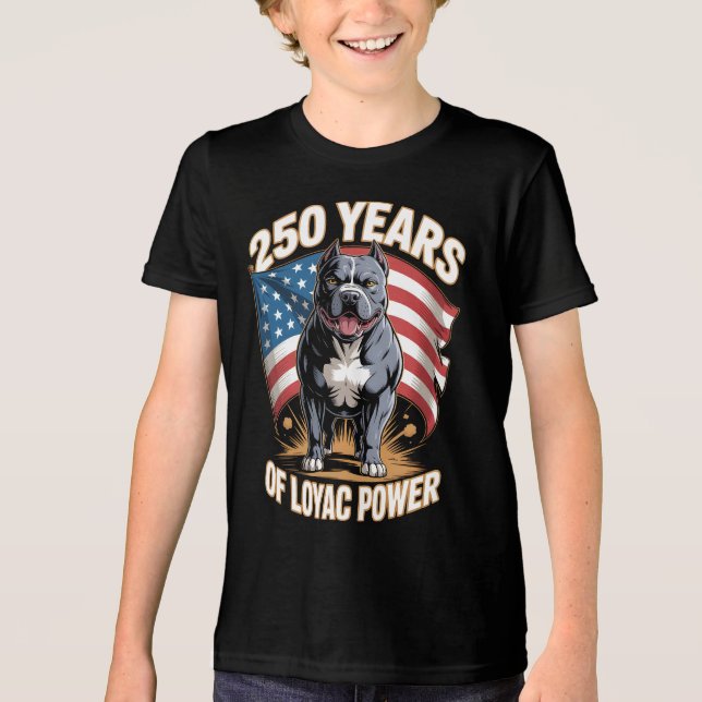 Camiseta Triblenda 250 Años de Poder Leal Pit Bull (Anverso)