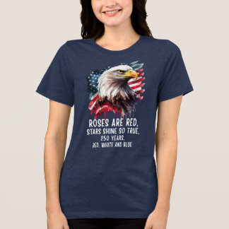 Camiseta Triblenda 250 Años Patriótico Rojo Blanco & Azul