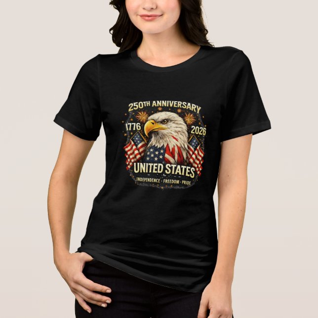 Camiseta Triblenda 250th Anniversary United States Shirt Eagle USA  (Anverso)