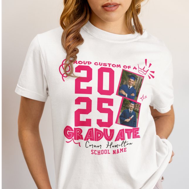 Camiseta Triblenda 2 Graduación Personalizada de Familia Orgullosa Fo (Subido por el creador)