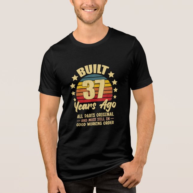 Camiseta Triblenda 37 Years Ago All Parts Original 37th Birthday (Anverso)