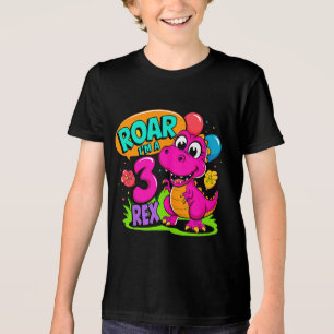 Camiseta Triblenda 3.ᵉʳ cumpleaños del rugido de los dinosaurios Soy 
