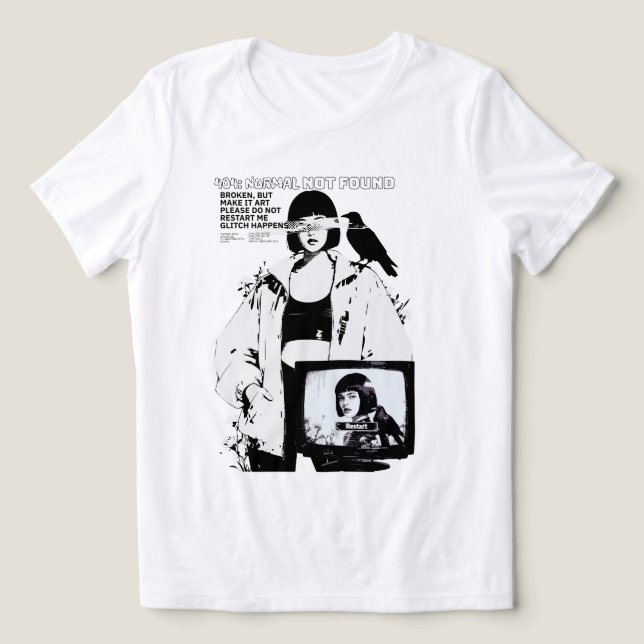 Camiseta Triblenda 404: Normal Not Found – Glitched Soul (Diseño delantero )