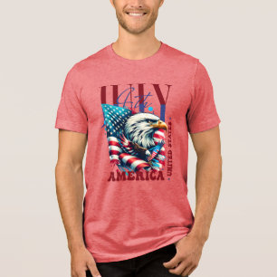 Camiseta Triblenda 4 de julio American Eagle Sublimación-61904