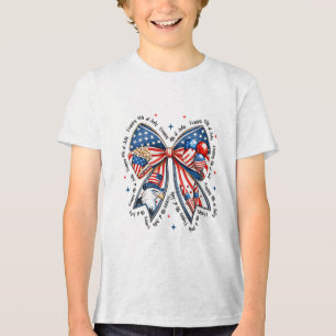 Camiseta Triblenda 4 De Julio Coquette Bow Usa Patriotic Happy 4O
