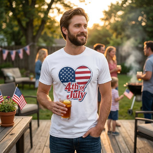 Camiseta Triblenda 4 de julio Diseño patriótico de la bandera norteam