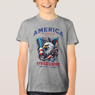Camiseta Triblenda 4 de julio Sublimación del águila estadounidense-6