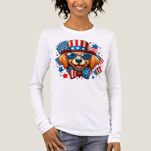 Camiseta Triblenda 4 de julio USA Patriótico Perro Día de la Independ