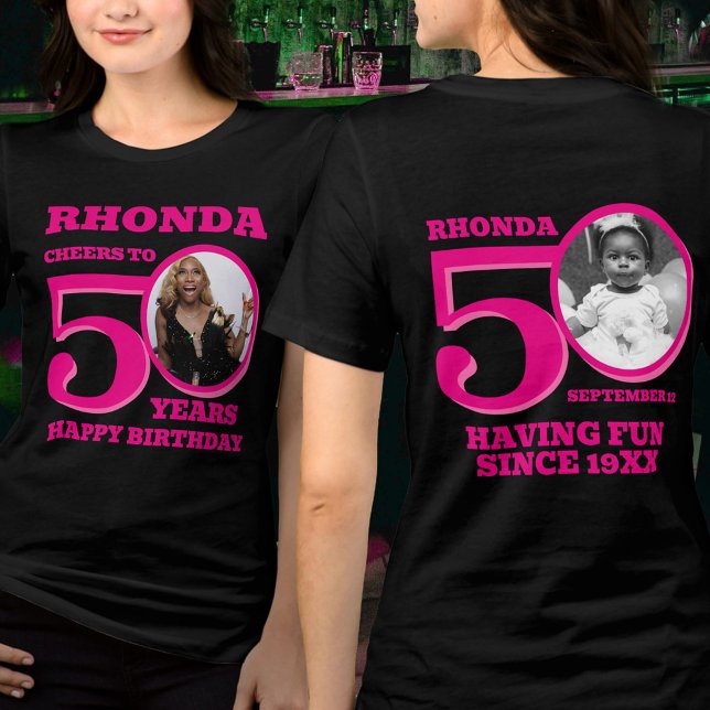 Camiseta Triblenda 50.ª festividad de dos caras foto nombre texto ros (Subido por el creador)