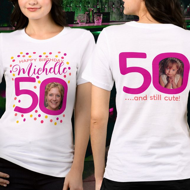 Camiseta Triblenda 50 fotos de cumpleaños puntos de confeti amarillo  (Subido por el creador)
