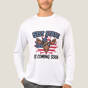 Camiseta Triblenda 51.ª Guay estatal Moose Estados Unidos Bandera Hum