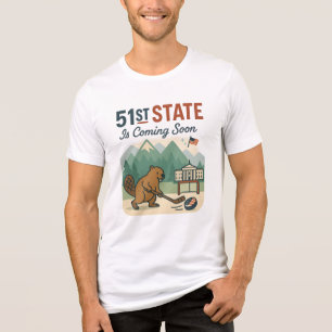Camiseta Triblenda 51.ª hockey sobre castores Canadá Diseño de la ban