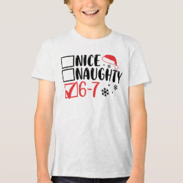 Camiseta Triblenda “6 7” Lista de verificación de Santa Navidad: