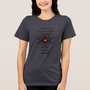 Camiseta Triblenda 7 Palabras Para Un Largo Matrimonio