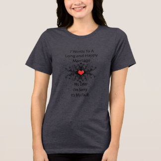 Camiseta Triblenda 7 Palabras Para Un Largo Matrimonio