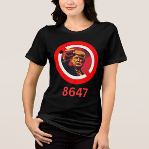 Camiseta Triblenda 8647 Anti Trump 86 47 Retro Impugnar 47 Anti-trump