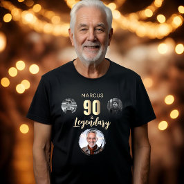 Camiseta Triblenda 90 y 3 fotos legendarias Oro 90 cumpleaños