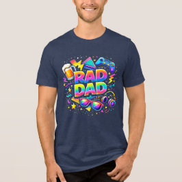 Camiseta Triblenda 90s Retro Rad Dad Father's Day T-Shirt – Colorful