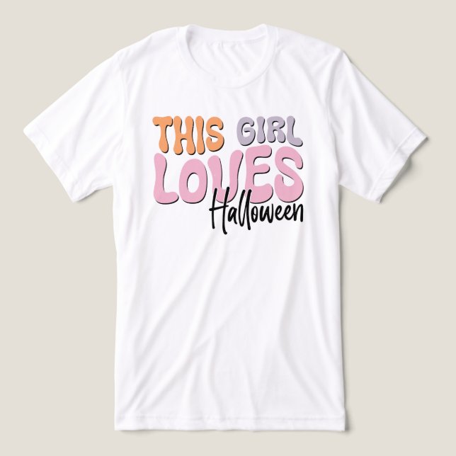 Camiseta Triblenda A este Chica le encanta Halloween (Diseño delantero )