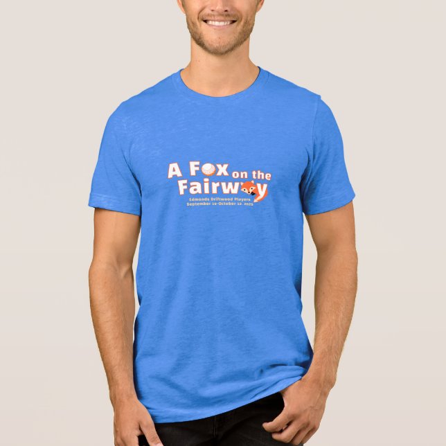 Camiseta Triblenda A Fox on the Fairway - Mens - Blue Shirt (Anverso)