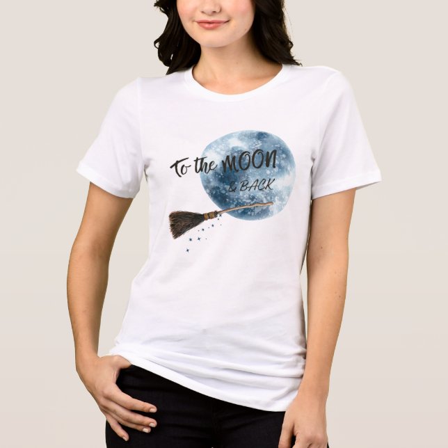 Camiseta Triblenda A la camiseta de la luna y la espalda mágica de la (Anverso)