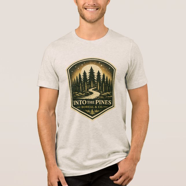 CAMISETA TRIBLENDA A LOS PINOS (Anverso)