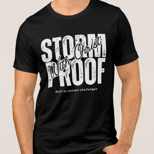 Camiseta Triblenda A Prueba de Tormentas Con Cristo - Escritura Fe Ne