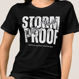 Camiseta Triblenda A Prueba De Tormentas Con Cristo Espiritual Jesús 