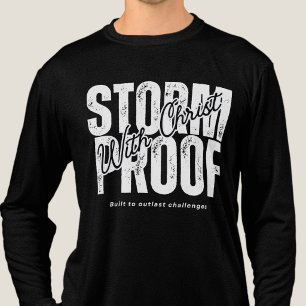 Camiseta Triblenda A prueba de tormentas con Cristo - Jesús Dios Bibl