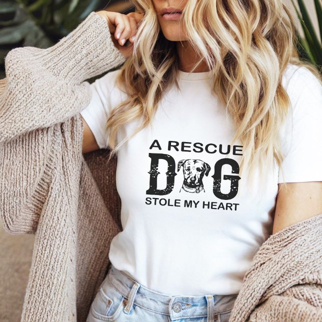 Camiseta Triblenda A rescue Dog Steal My Heart Dog Lover Design (Subido por el creador)