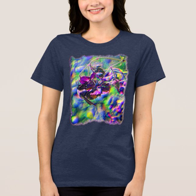 Camiseta Triblenda Abeja En El Arte De La Naturaleza De Las Flores (Anverso)