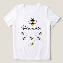 CAMISETA TRIBLENDA ABEJA OCUPADA HUMILDE NEGRA AMARILLA PRIMAVERA MUJ