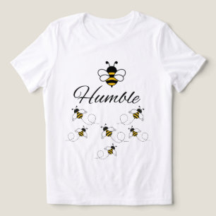 CAMISETA TRIBLENDA ABEJA OCUPADA HUMILDE NEGRA AMARILLA PRIMAVERA MUJ