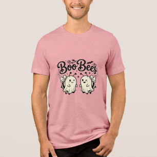 Camiseta Triblenda Abejas Fantasmales Diseño Vintage de Halloween_1