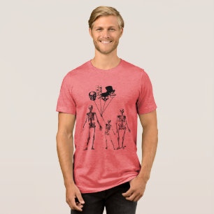 Camiseta Triblenda Abraza la risa con nuestro trío de esqueleto retro