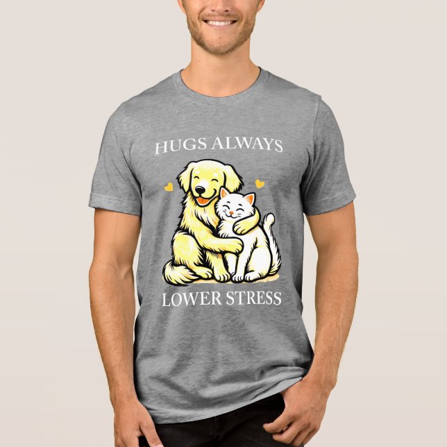Camiseta Triblenda "Abrazo de calma: abrazos siempre bajo estrés" pos (Anverso)