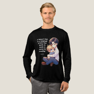 Camiseta Triblenda Abrazo de papá - Padre de corazón y manga larga in