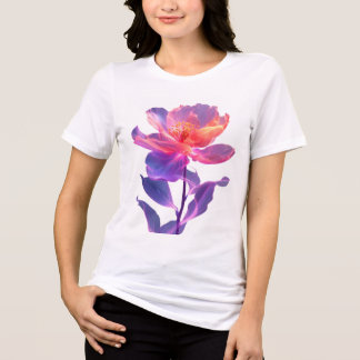 Camiseta Triblenda Abril Floral Neon Abstracto Renovación de Primaver