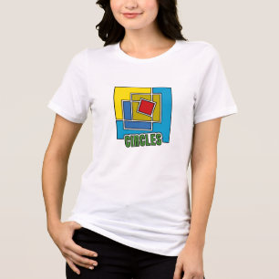 Camiseta Triblenda Abstracción Geométrica Hecha de Cuadrados Colorido