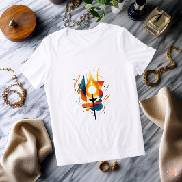 Camiseta Triblenda Abstract Candle Flame | Luz artística y fuego